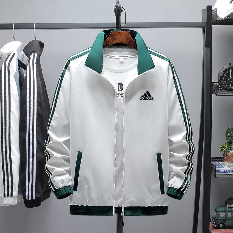 Áo Khoác Thể Thao ADIDAS Chống Gió Cổ Đứng Thời Trang Xuân Thu Cho Nam