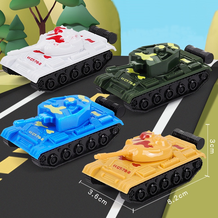 Bộ Đồ Chơi Xe Tank Mini Chạy Dây Cót Xinh Xắn Cho Bé