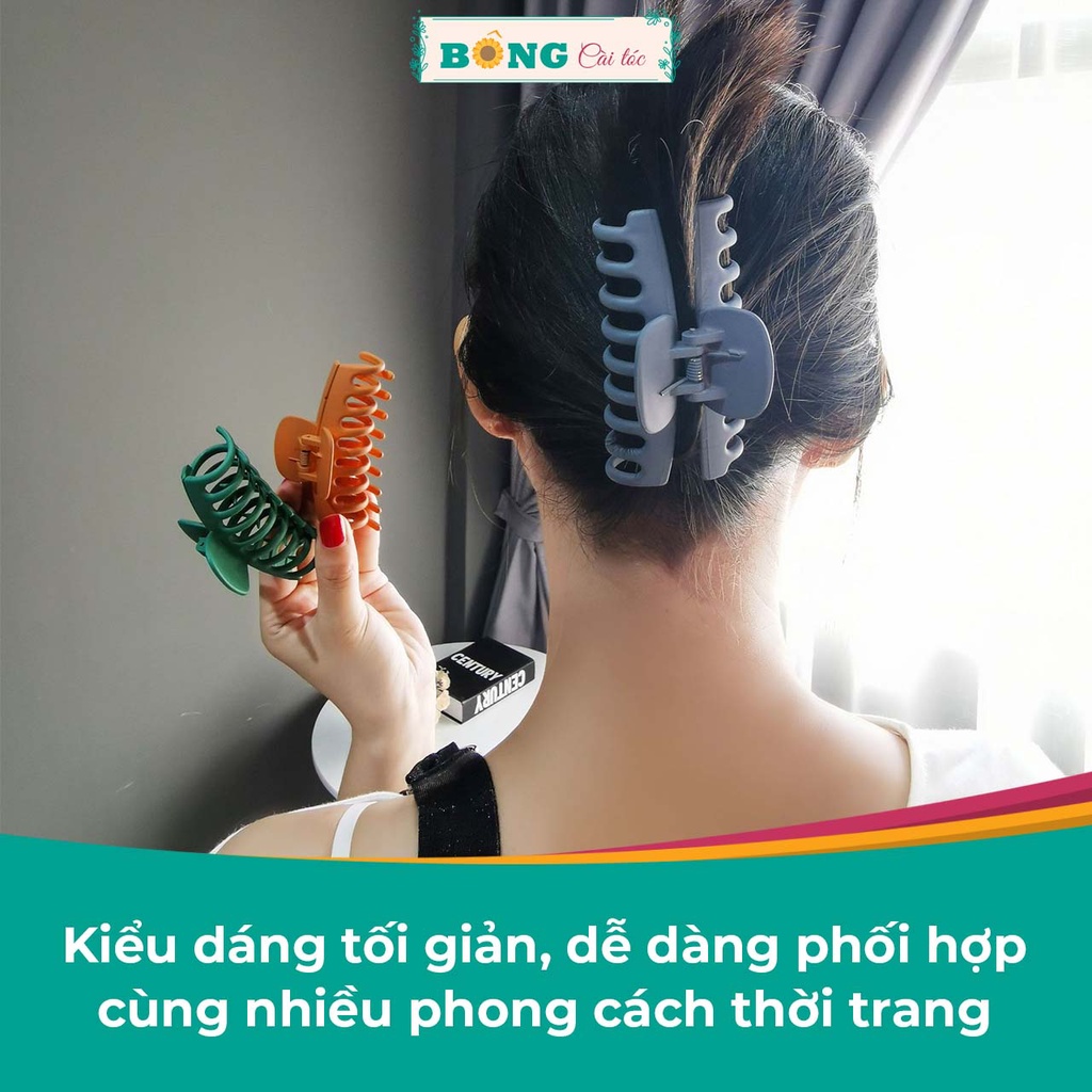 Kẹp càng cua phong cách Hàn Quốc chất liệu nhựa hình xương kích thước lớn nhiều màu sắc KN40 - kẹp tóc BÔNG Cài Tóc