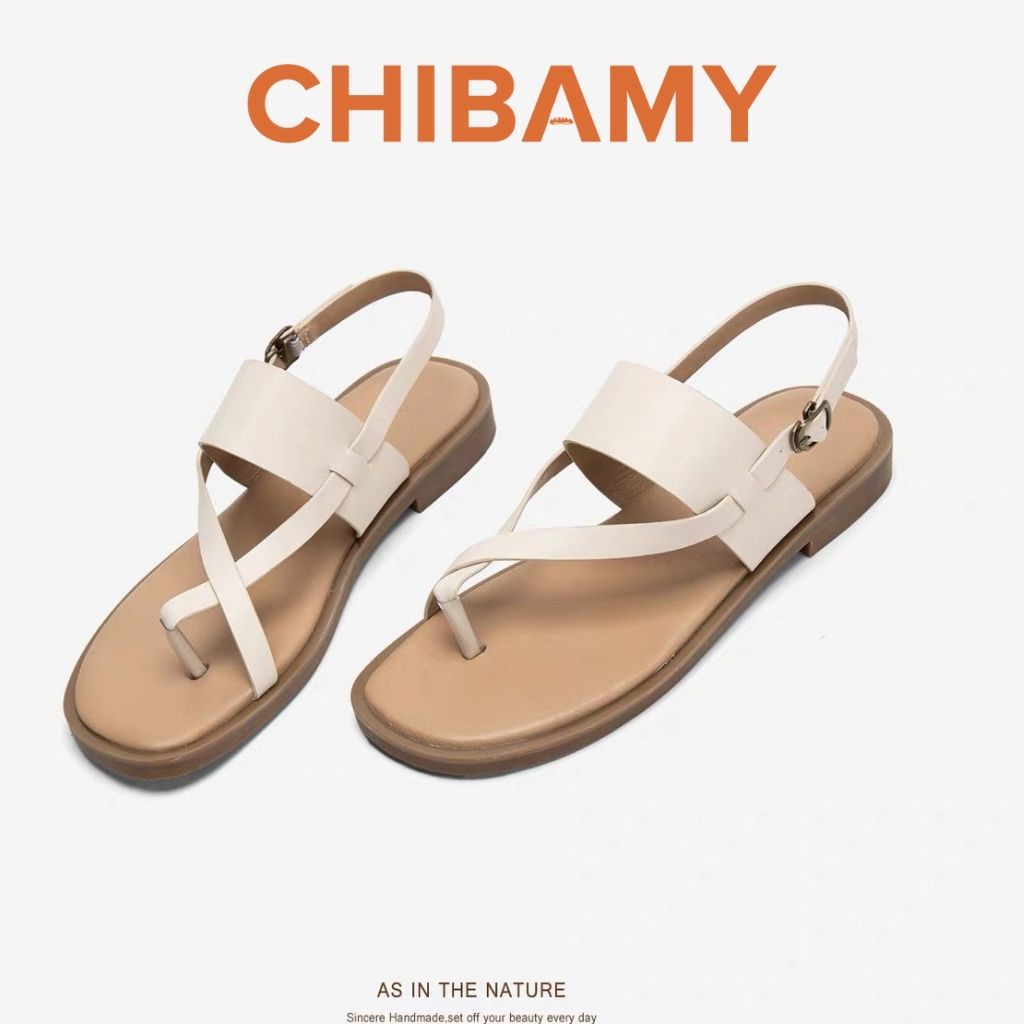 Dép Sandal xỏ ngón LA MÃ quai chéo đế bệt dẻo, chất da mềm
