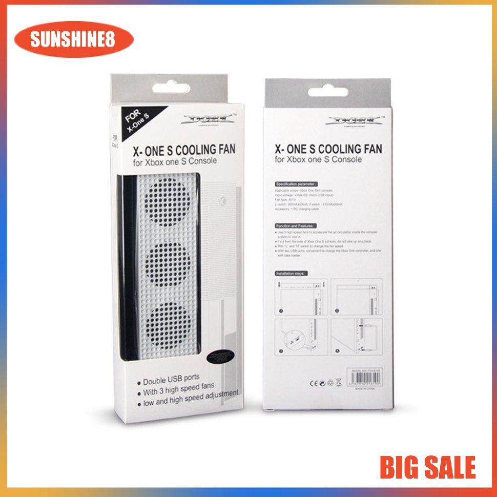 【SUN】for Xbox One S Adjustment Cooling Fans Cooler for Xbox One Slim Gaming Console