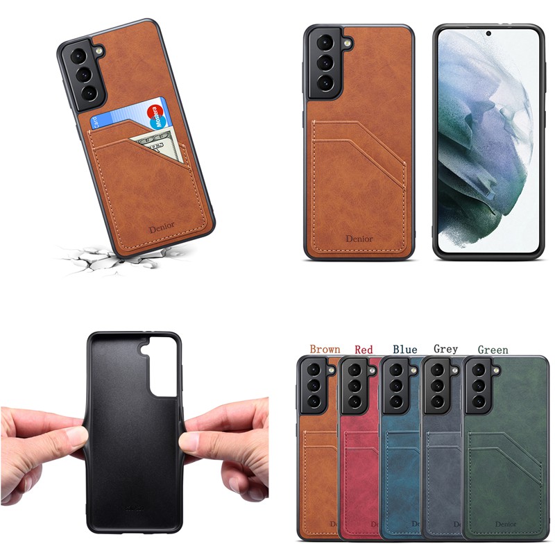 Ốp điện thoại da PU chống sốc có ngăn đựng thẻ dành cho Samsung NOTE20 Ultra S21 PLUS S30