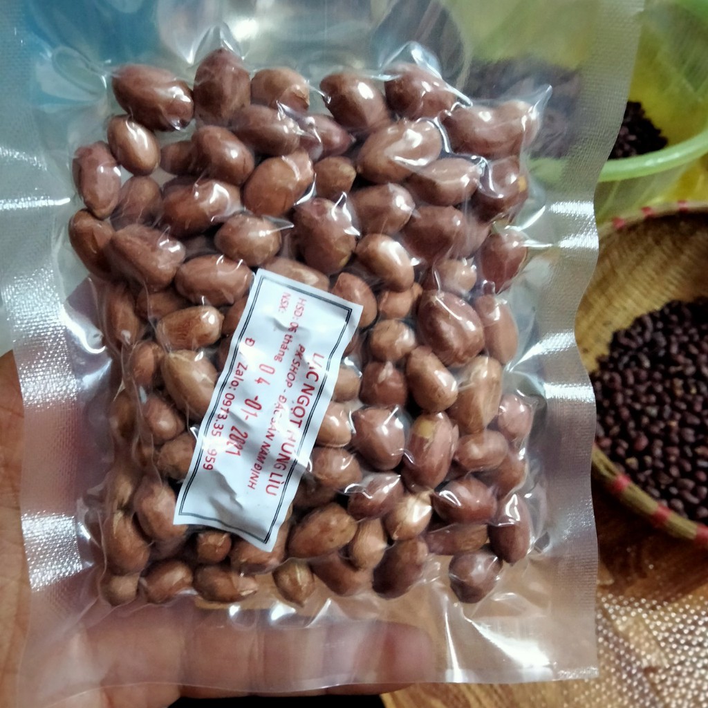 Lạc Rang Húng Lìu 100G ❤️FREESHIP❤️ Thơm Ngon Đặc Biệt / Lạc Húng Lìu Đặc Sản Nam Định - Hàng Loại 1