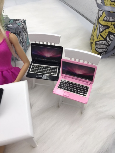 Máy tính dành cho búp bê MacBook mini đồ chơi laptop