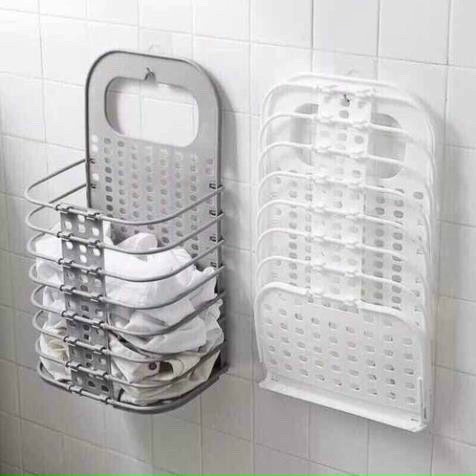 Rổ đựng đồ nhà tắm đa năng gấp gọn tiện dụng kèm móc treo