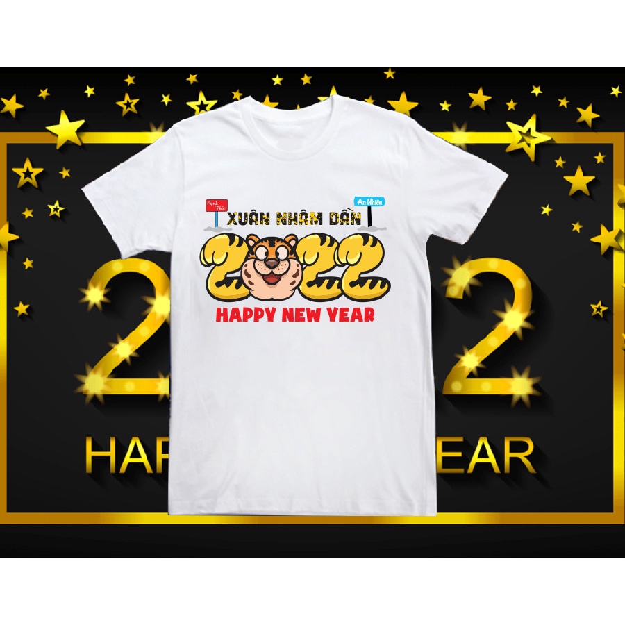 Áo thun tết xuân Nhâm dần happy new year cực đẹp