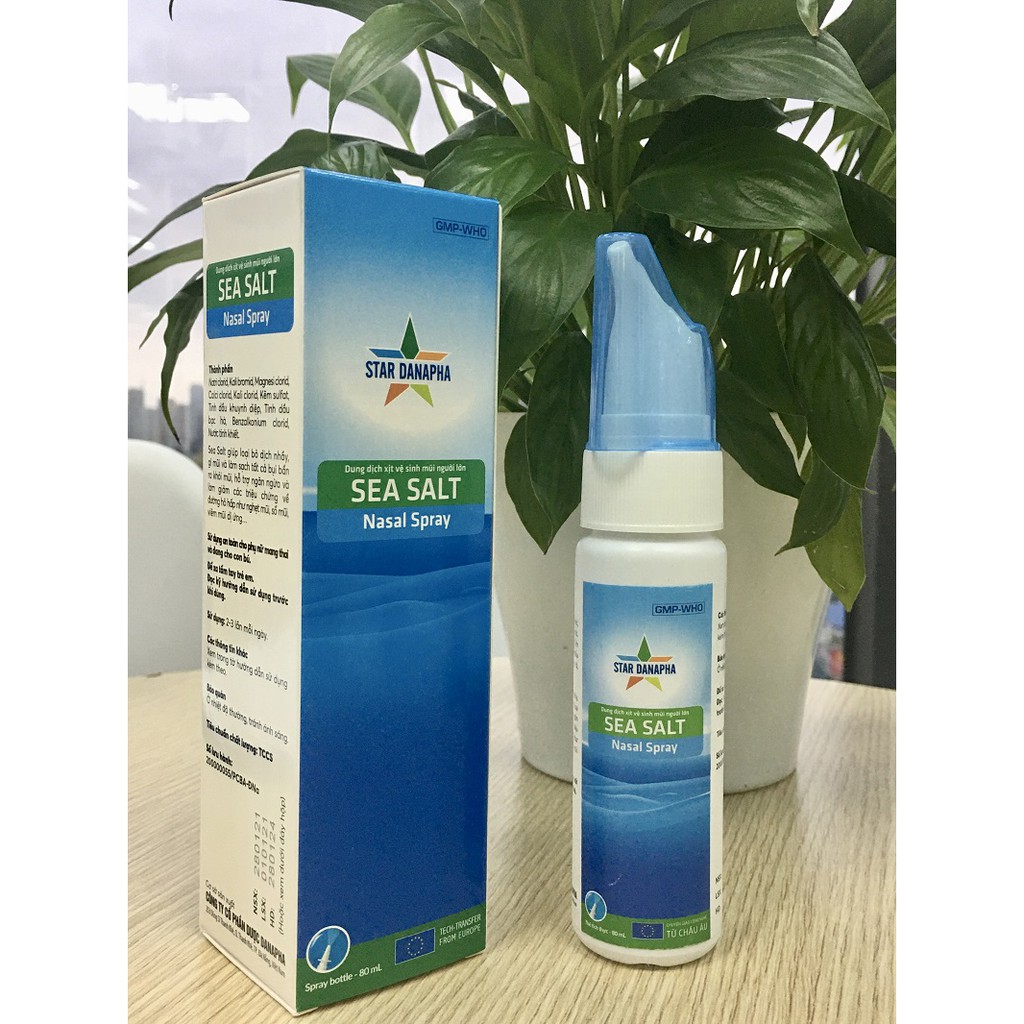 Bộ 3 Dung dịch vệ sinh mũi người lớn sea salt STAR DANAPHA 80ML/Chai