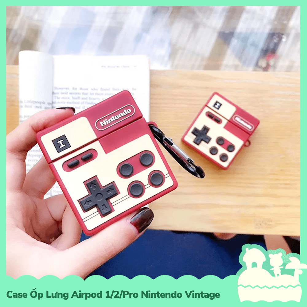 [Sẵn VN - NowShip] Case Ốp Lưng Air_Pod 1 / 2 / Pro Gel Silica Phong Cách Máy Game Vintage