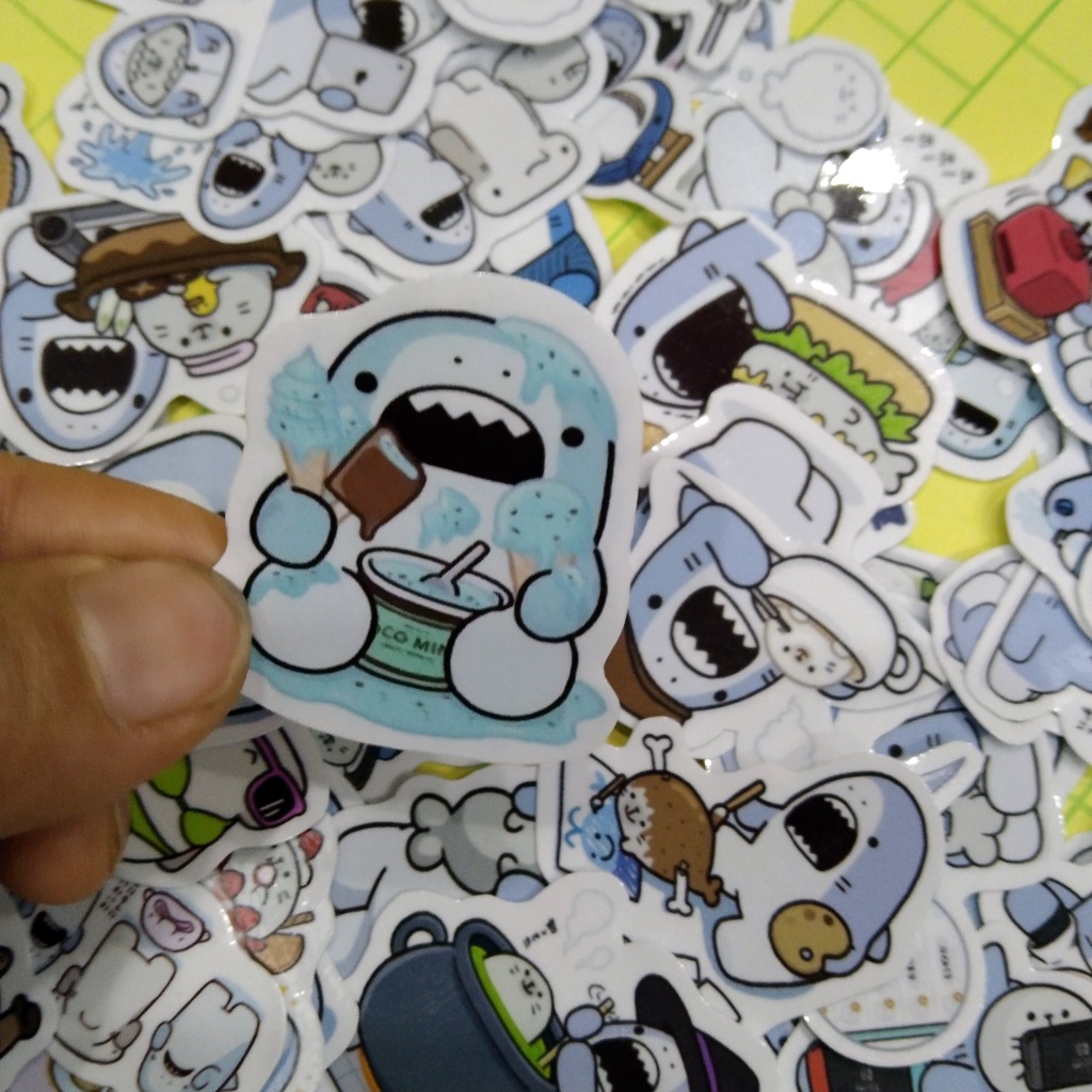 Sticker/ Hình dán cá Mập Nhật Bản