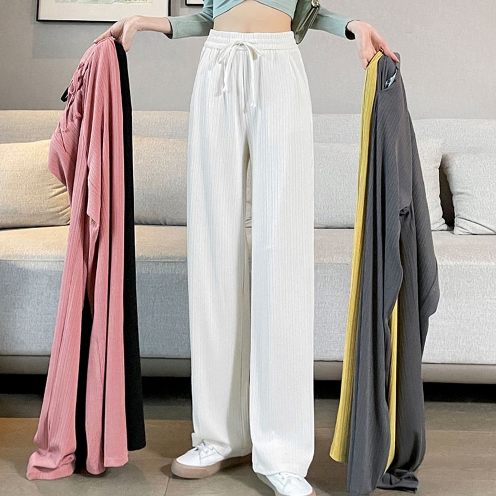 Quần SUXI ống rộng lưng cao thanh lịch cho nữ