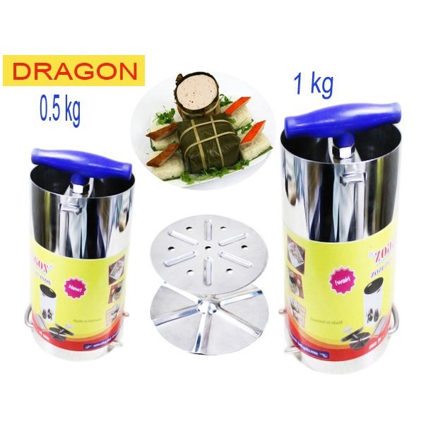 [HCM]Combo Khuôn Làm Giò 0.5Kg + 1 Kg Inox 304 Không Gỉ Hàng VNCLC VV BÀI
