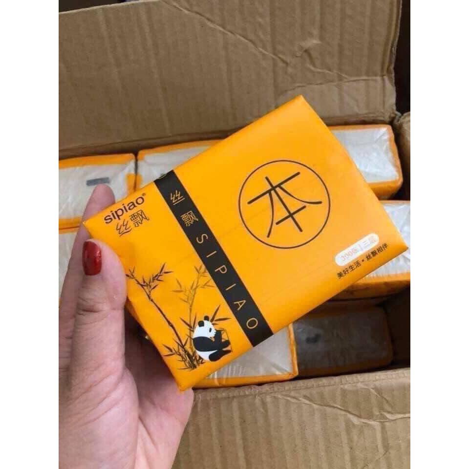 [Được mua 6 THùng/ Đơn] THÙNG GIẤY ĂN GẤU TRÚC SIPIAO THÙNG 30 GÓI (300 tờ/ gói)