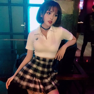 Chân váy kẻ