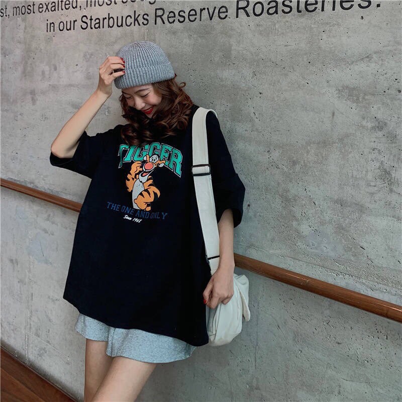 Áo thun tay lỡ FREESHIP Áo thun Tiger dáng rộng OVERSIZE hot hit [ao thun freesize]
