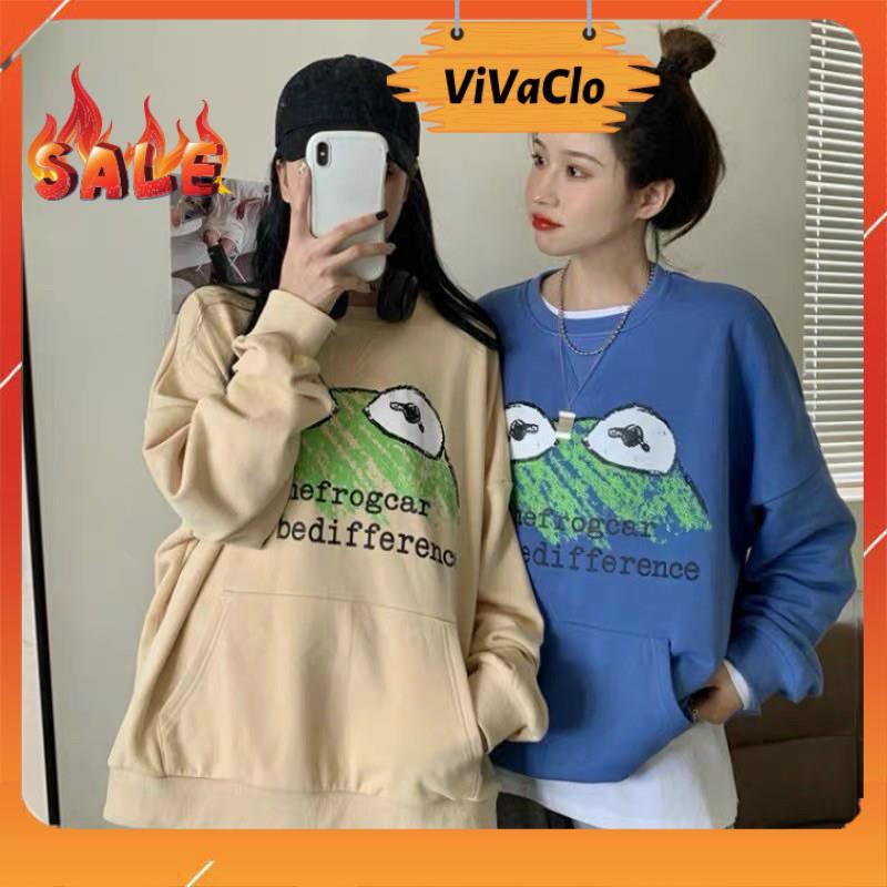 Áo Khoác Nỉ Sweater Heysch Unisex Có Túi - Form FreeSize Nam Nữ - Tặng Giấy Thơm - VivaClo