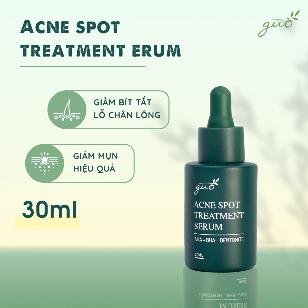 Bộ đôi serum gom khô cồi giảm và mờ thâm mụn 100% feedback khách tin dùng hiệu quả Chấm Mụn GUO 30ml