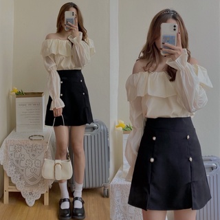 SET áo trễ vai tơ, chân váy đính ngọc