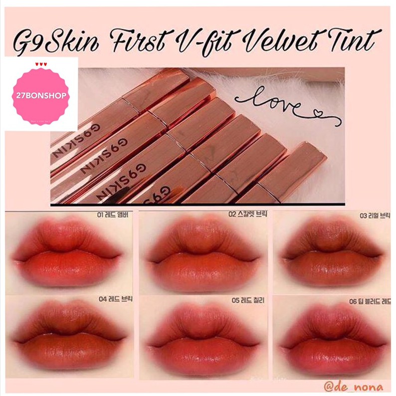 Son Kem Lì G9Skin First V-Fit Velvet Tint