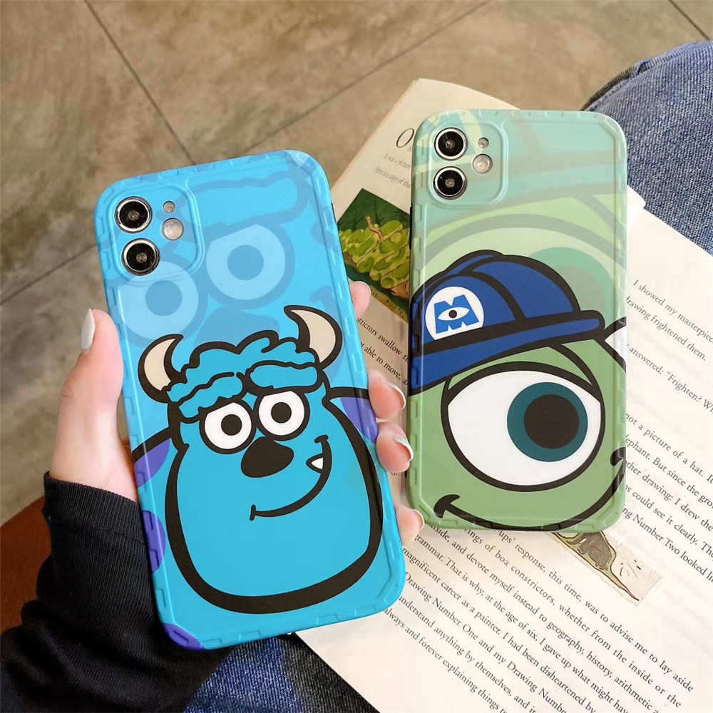Ốp Điện Thoại Hình Monsters University Mike Wazowski & James Cho iPhone 14 Pro Max 13 Pro Max 12 Pro Max 11 Pro Max X XR XS Max Ốp Điện Thoại Silicone Mềm Hình Sullivan Cho Iphone