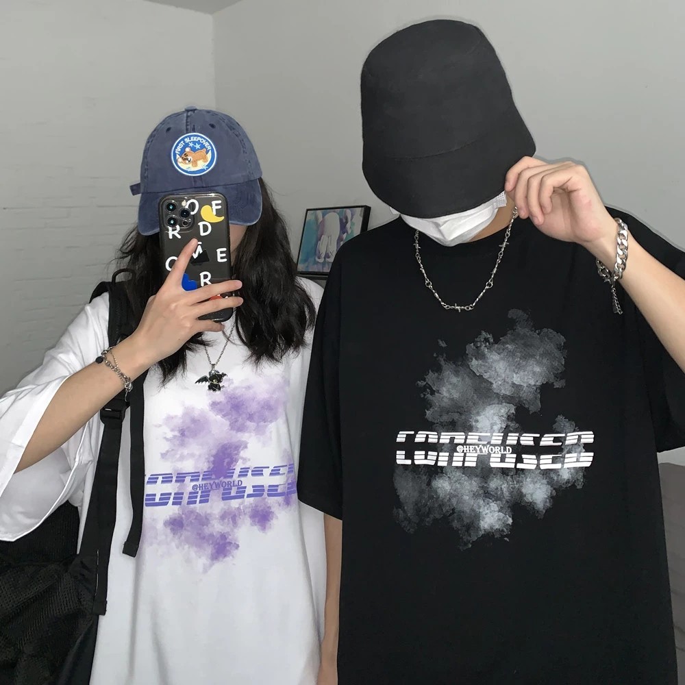 Áo thun tay lỡ nam nữ, áo phông unisex form rộng chất cotton mát mịn thấm hút mồ hôi in hình HEY | BigBuy360 - bigbuy360.vn