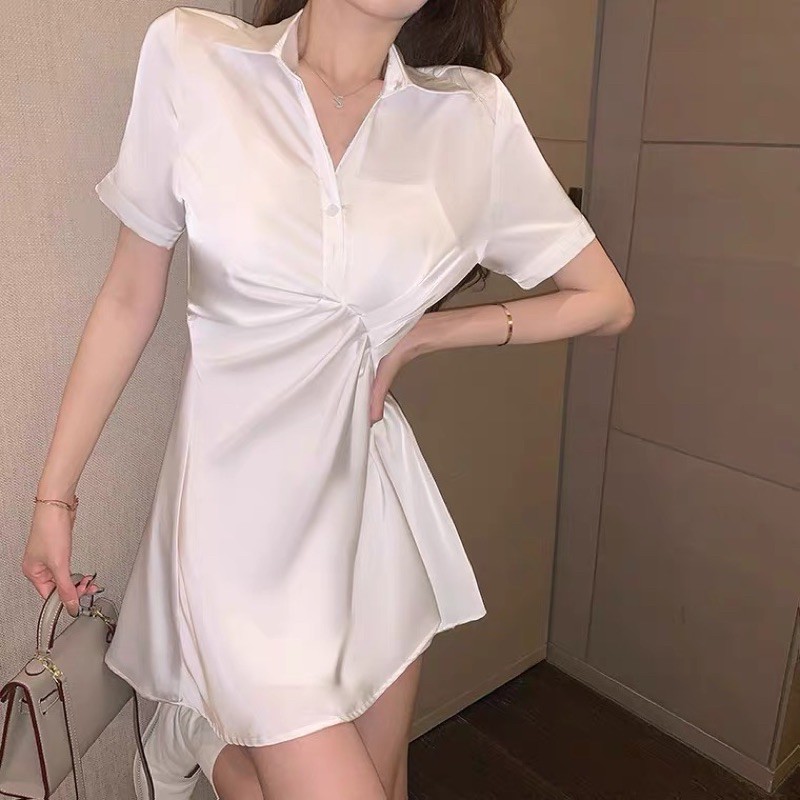 váy nữ đẹp 😍váy trắng lụa trơn chất đẹp Orther | BigBuy360 - bigbuy360.vn