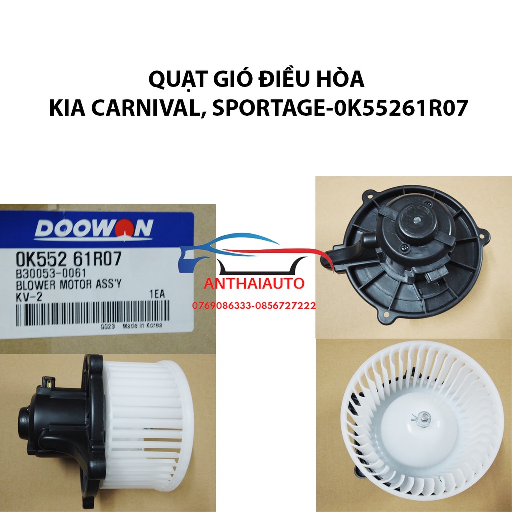 Phụ tùng ô tô Quạt gió giàn lạnh trong xe Kia Canival Và Kia Spotage hỗ trợ lắp đặt sửa chữa tại Hà Nội