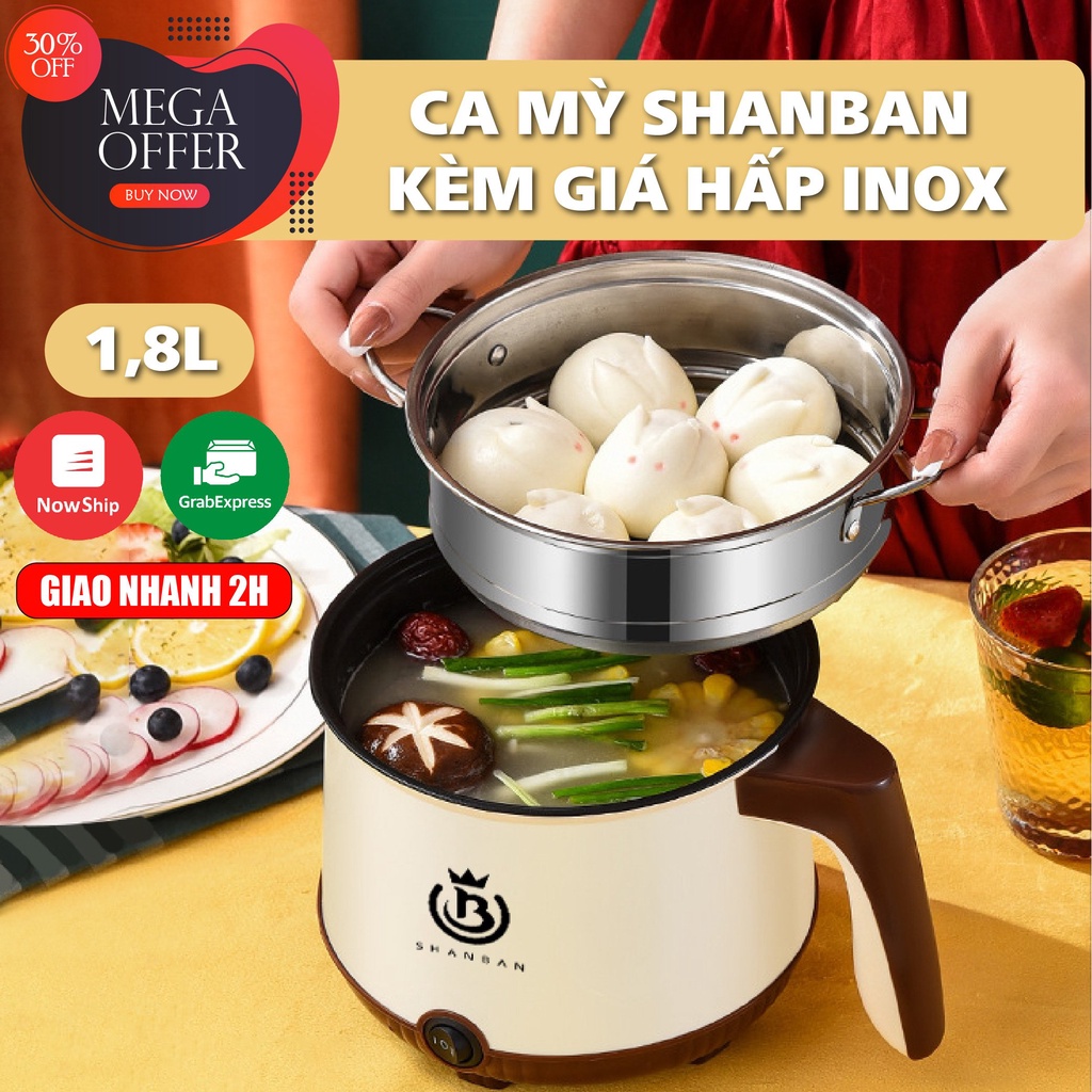 Ca Nấu Mì Mini Đa Năng 2 Mức Nhiệt Shanban