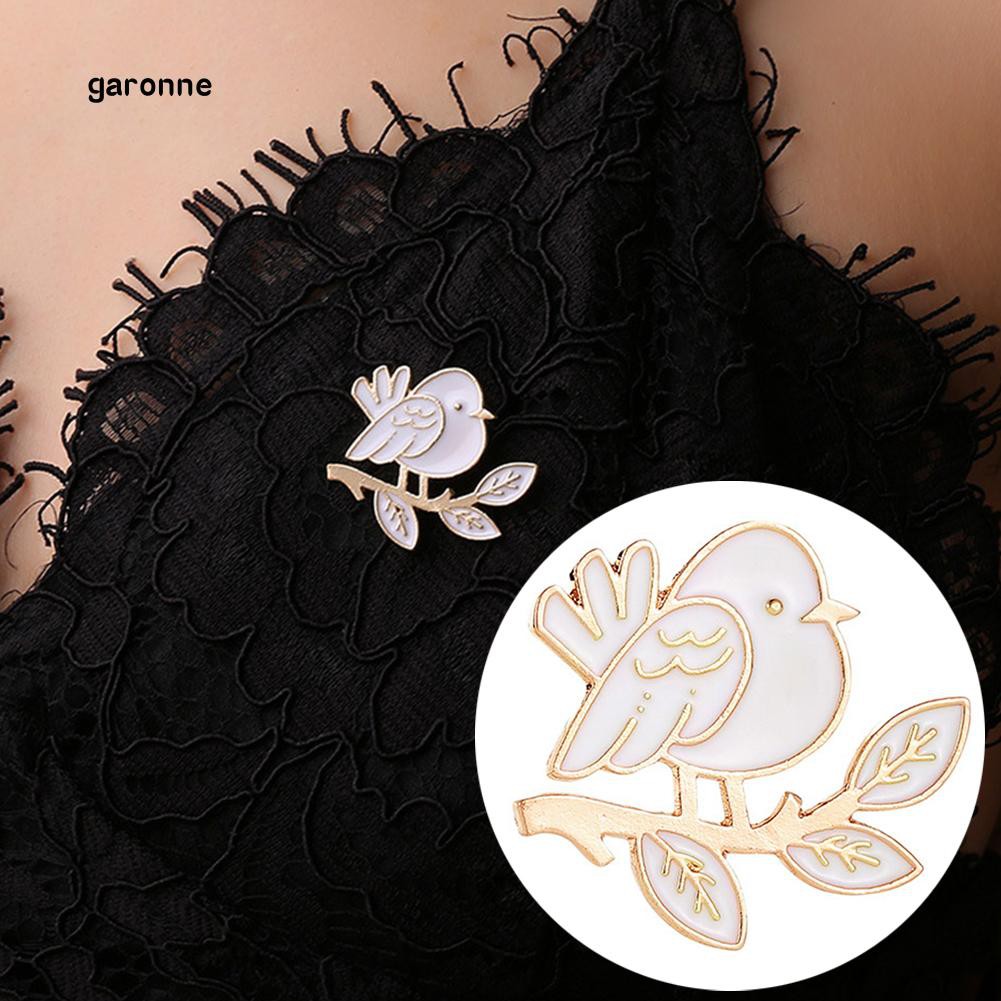 Ghim cài áo hình chú chim đậu cành cây ngộ nghĩnh đáng yêu