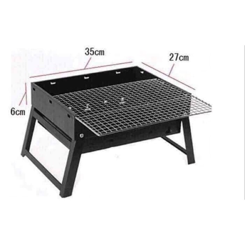 Bếp nướng than hoa loại vuông và dài bằng inox loại to