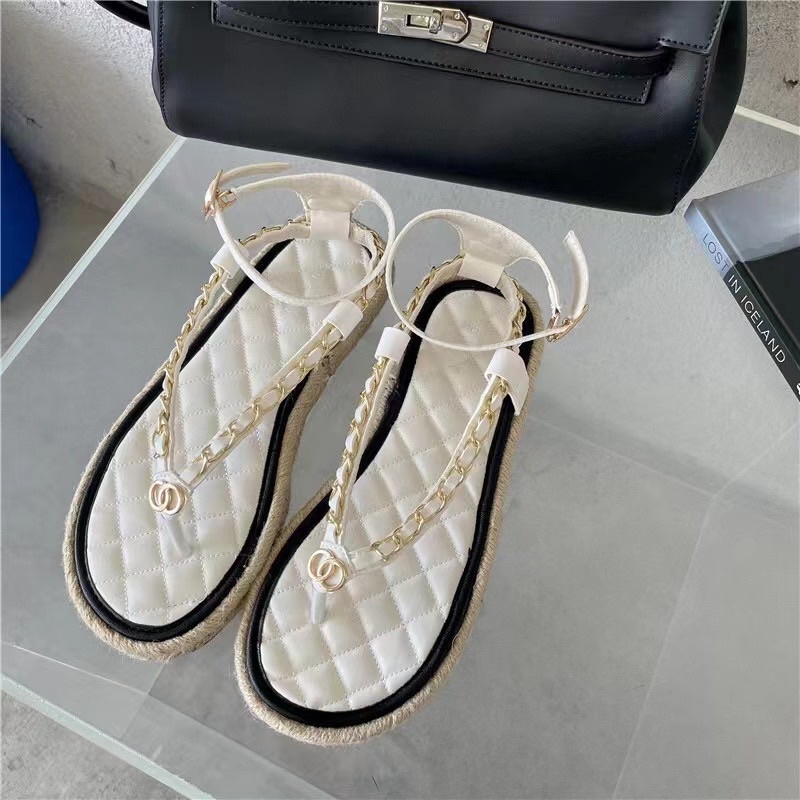 Dép kẹp ngón, Sandal đế cói hàng supper. fullbox bill túi giấy