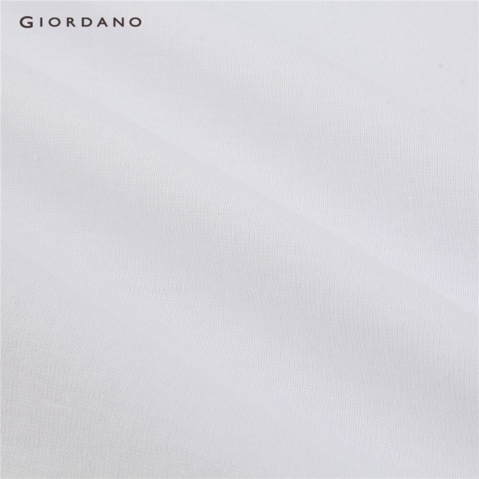 Combo 2 áo thun Giordano 01242113 tay ngắn cổ chữ V màu trơn 100% vải cotton thời trang cho nam