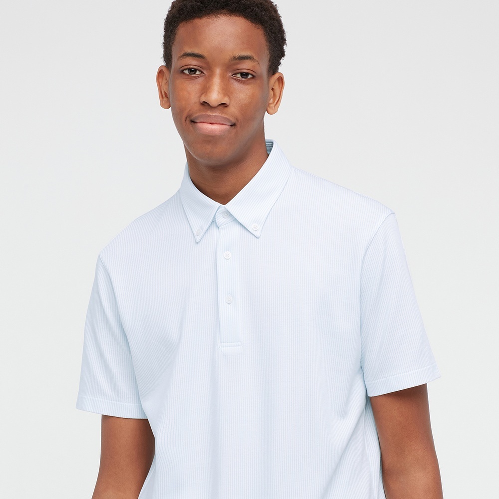 (UNIQLO chính hãng Nhật) Nam - Áo polo chất Airism Pique Cotton ngắn tay