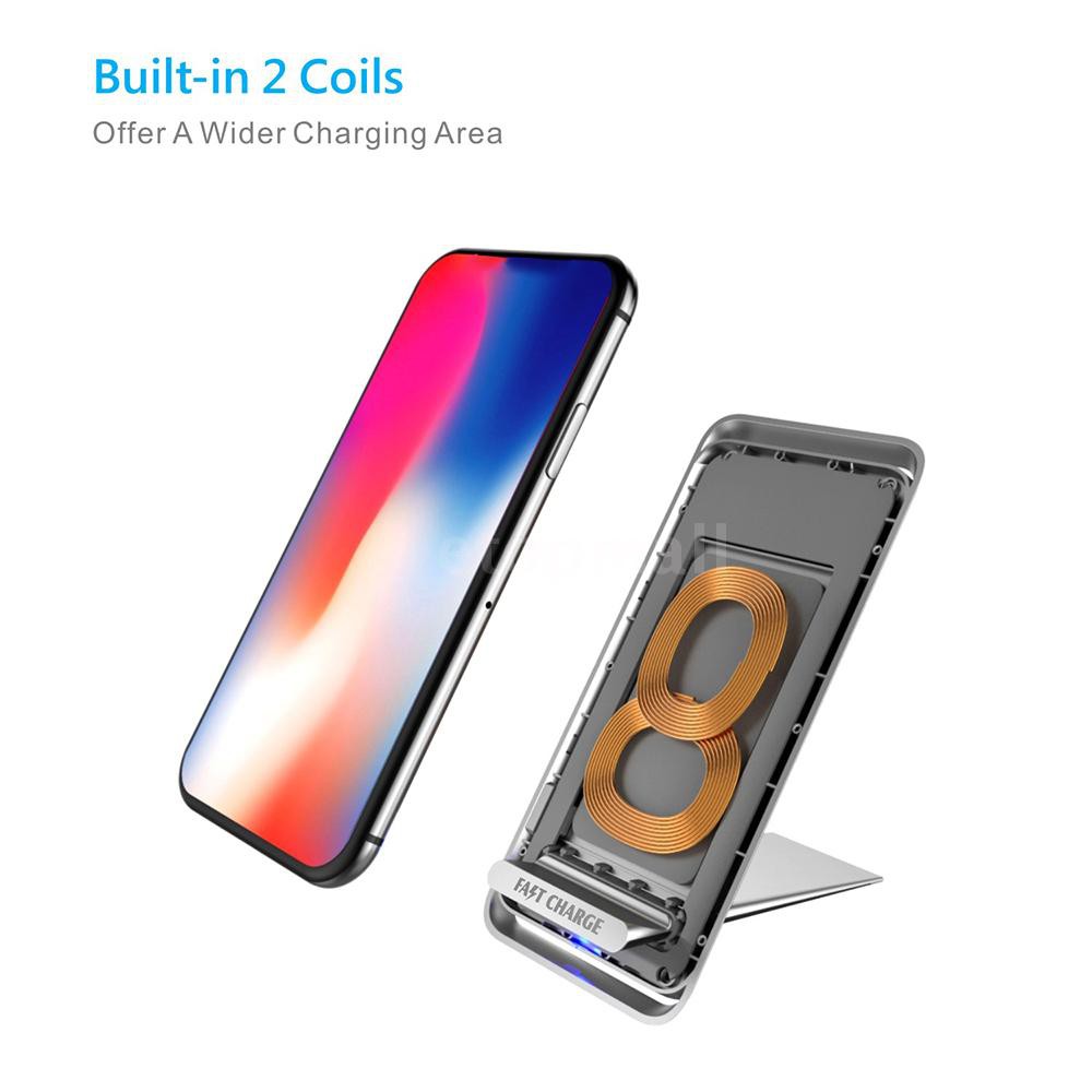 Đế Sạc Nhanh Không Dây E &amp; T F19 Cho Iphone X/8/8 Plus/Xiaomi/Huawei/Samsung