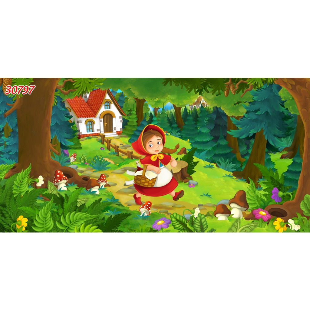 Tranh Dán Tường 3d Trẻ Em Chủ Đề MẦM NON Công Chúa, Siêu Nhân, Phim Hoạt Hình đáng yêu