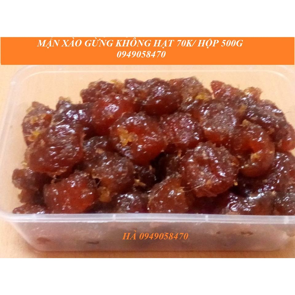 Ô MAI MẬN KHÔNG HẠT XÀO GỪNG (500GR/ HỘP , hsd 6 tháng)