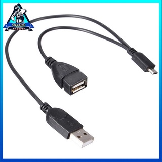 OTG Host Power Splitter Y Micro USB Male to USB Male Female Adapter Dây cáp