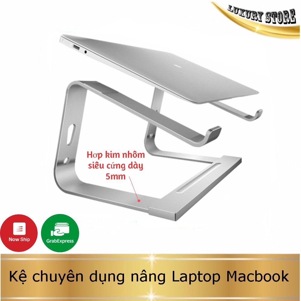 Giá đỡ Laptop nhôm để bàn cao cấp. Có thể tháo rời giúp giải nhiệt máy tính hiệu quả