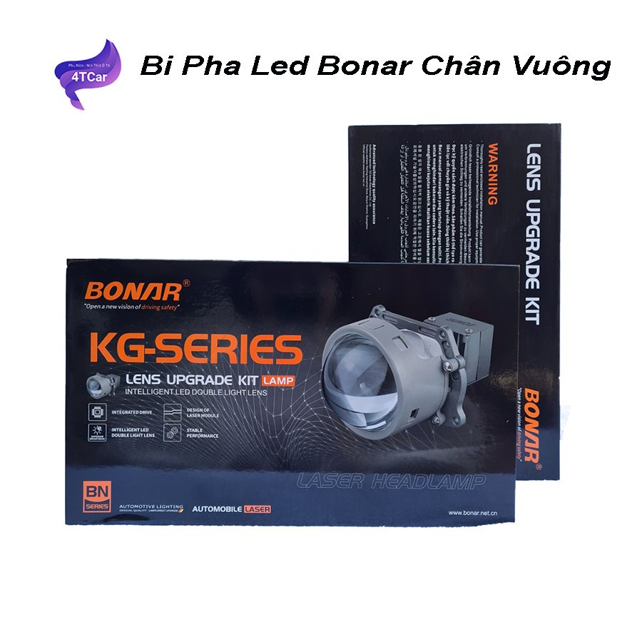 Bi pha led siêu sáng , bi tăng sáng chân vuông dành cho ô tô - chính hãng BORNA - phân phối bởi 4TCAR