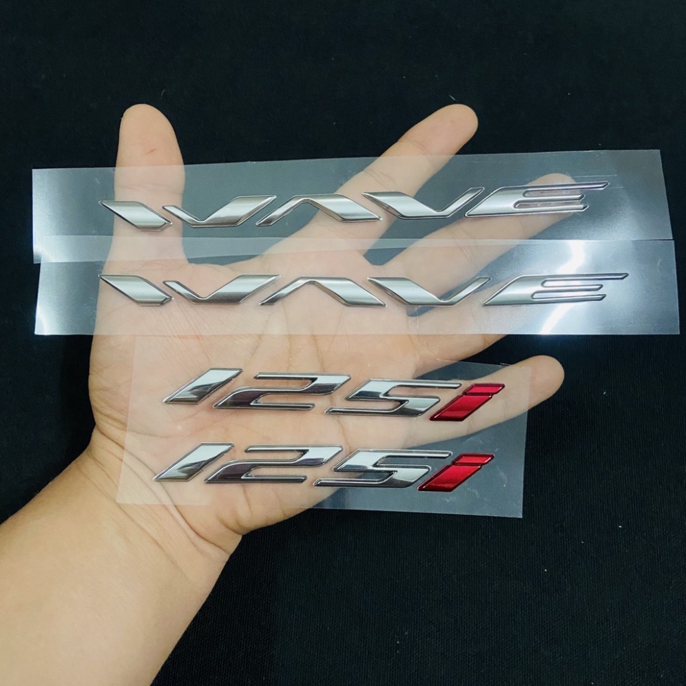 Tem chữ nổi Future, Wave thái, Wave A, số 125i thái chất liệu nhựa cứng xi bóng cao cấp