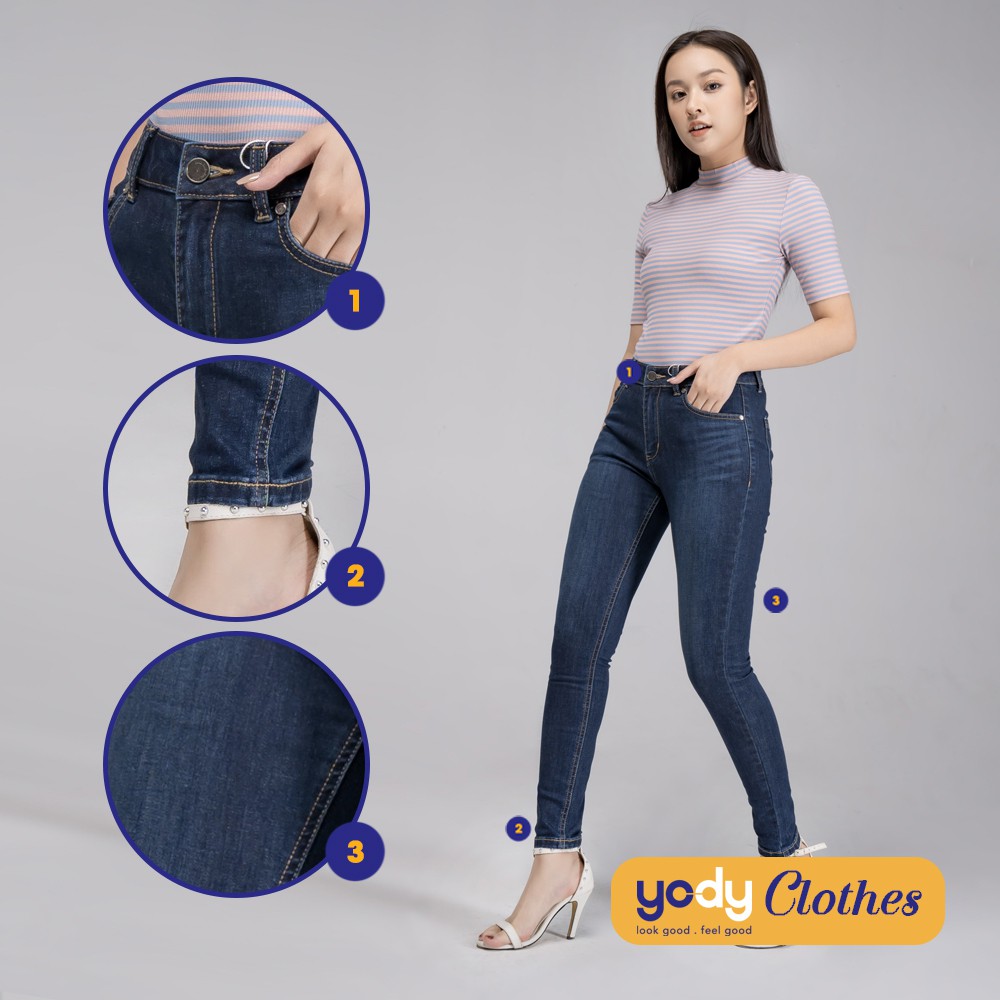 Quần jean nữ YODY lưng cao ôm tôn dáng phù hợp đi chơi, công sở QJN3102 | BigBuy360 - bigbuy360.vn