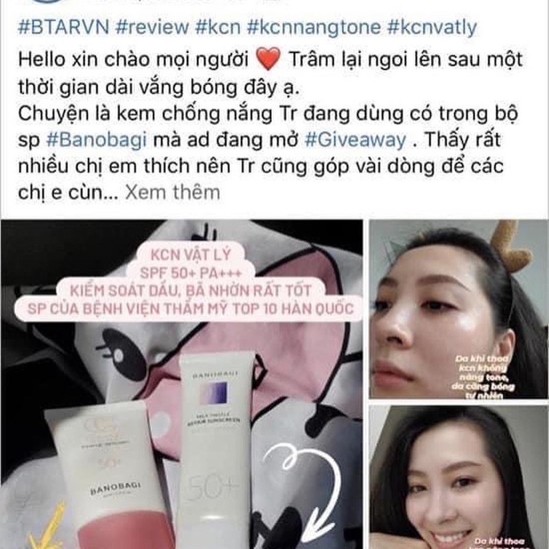 KEM CHỐNG NẮNG BANOBAGI MILK THISTLE REPAIR SUNSCREEN