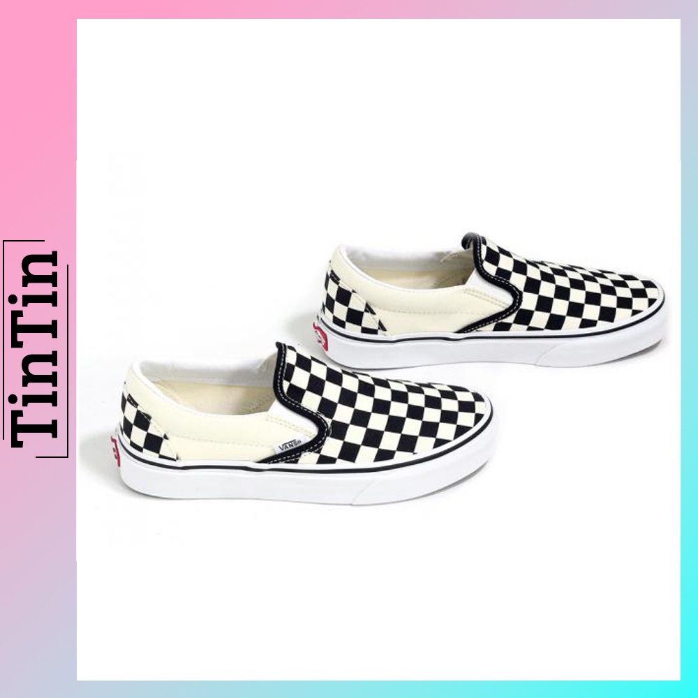 Giày Vans Caro Lười, Vans Classic Slip On Thể Thao Năng Động 36-43