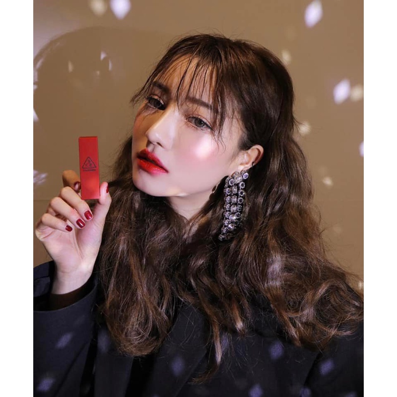 (ĐỦ BILL)SON 3CE RED RECIPE LIP COLOR- 212 Moon Màu đỏ thuần