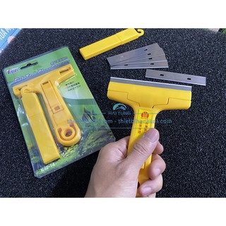 Dao cạo rêu bể kính KLE14, dụng cụ vệ sinh rêu bể cá cảnh kèm 6 lưỡi dao thay thế