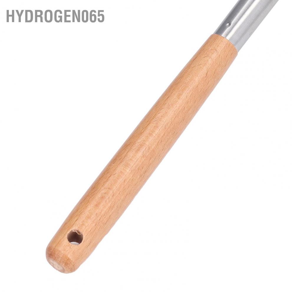 Muỗng súp Mềm mại an toàn Chất liệu silicone bền không dính Chống xước Tay cầm bằng gỗ Muỗng muỗng Hydrogen065