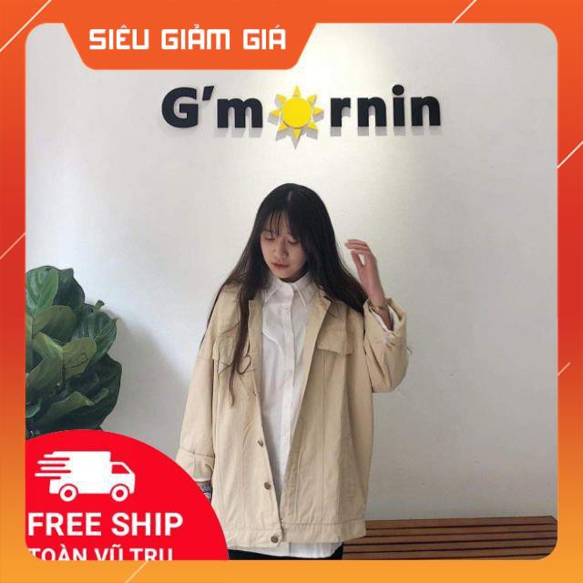 [ Hình thật] Áo khoác kaki Unisex nhiều màu