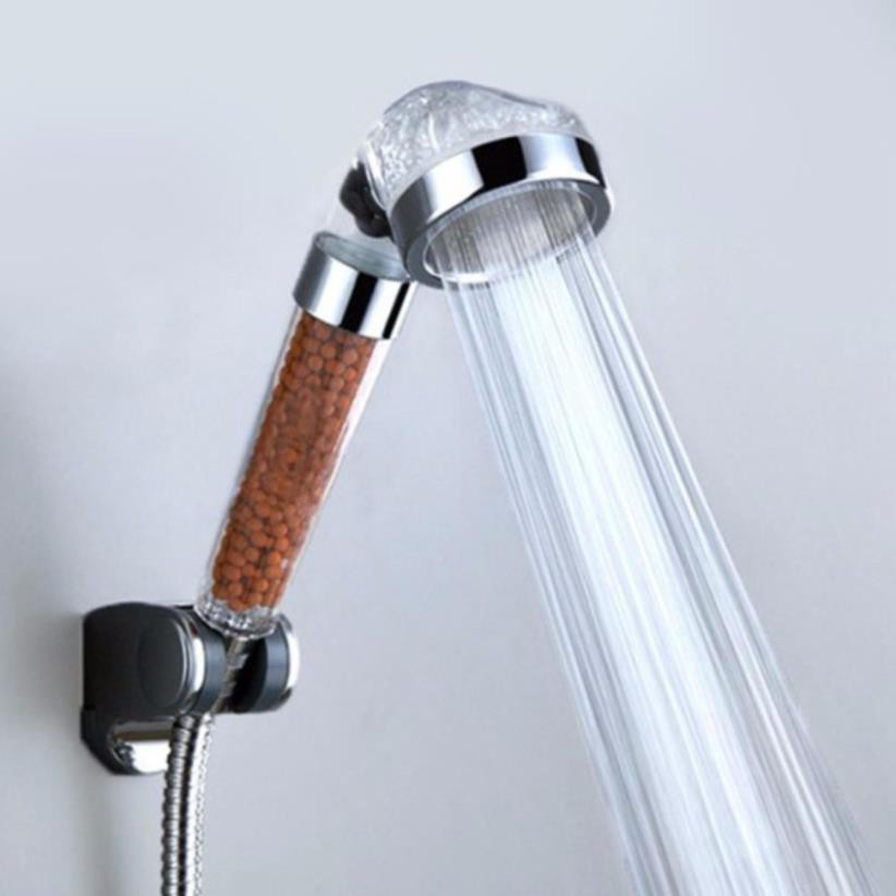 Vòi tắm hoa sen tăng áp có lọc nước công nghệ NaNo (kèm dây) Không kèm đế