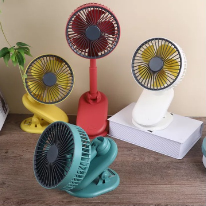 🧶Tặng khẩu trang🧶 Quạt tích điện kẹp bàn, quạt kẹp xe đẩy cho bé mini sạc USB xoay 360 độ XM66-29