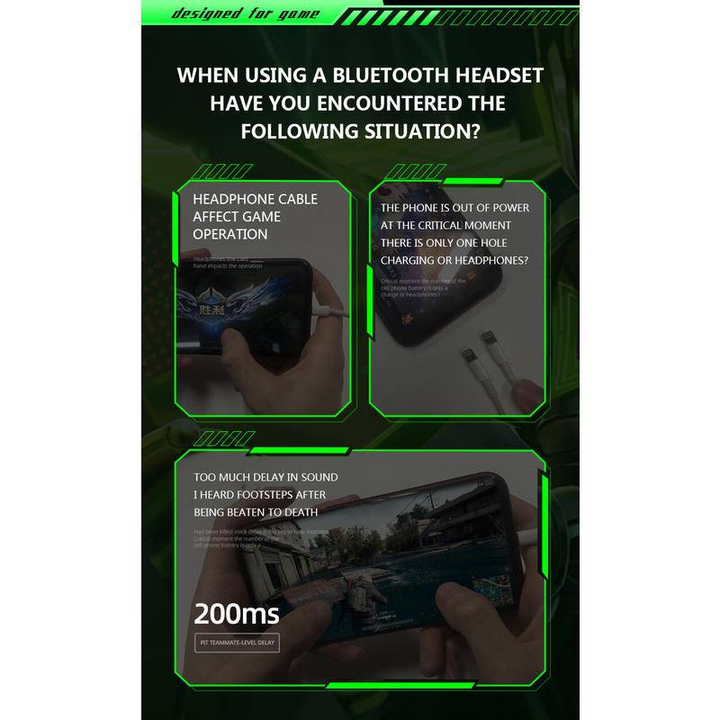 Tai Nghe Chơi Game Bluetooth Không Dây Hifi Chống Nước Giảm Tiếng Ồn IPX5