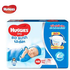 Tã dán sơ sinh Huggies Nb74 miếng